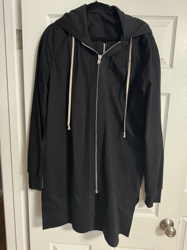 Felpa con cappuccio con cerniera Rick Owens da uomo Mainline 2015 a corde lunghe taglia XL