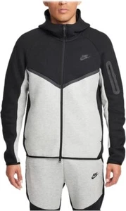 Nike Tech Fleece Windrunner Hoodie Black Dark Grey Heather HV0949-011 Men's - Picture 1 of 12
