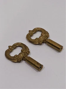 Menge 2 Messing versilbert Guss Metall Schlüssel Drehknopf für Lampen - New Old Stock! - Bild 1 von 1