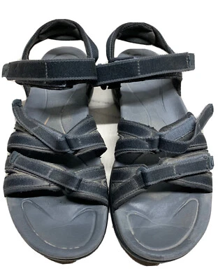 LL bean Strappy Sandals Women 8M Black Adjustable Hook&Loop Straps Water Shoes - Image 1 of 4