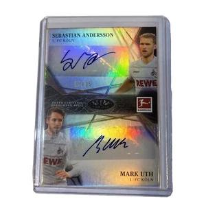 2021-22 Topps Tier One Bundesliga Mark Uth/Sebastian Andersson Dual Auto #10/25 - Bild 1 von 2