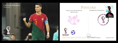 RARA Postal Copa Mundial de la FIFA 2022 QATAR Fútbol Fútbol PORTUGAL Ronaldo Foto 1 de 3