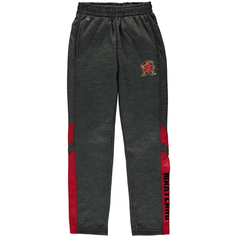 Youth Colosseum Heathered Charcoal Maryland Terrapins Fleece Pants Cover