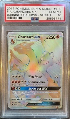 2017 Pokemon Burning Shadows Charizard GX #150 - PSA 10 - Image 1 of 2