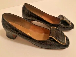 Customcraft Alligator Schuhe Bullock's Pasadena viktorianisches Zimmer Größe 8 passt 7, 7,5 - Bild 1 von 12