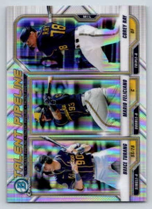 2021 Bowman Chrome #TPMIL Brice Turang/Corey Ray/Mario Feliciano (ref 194120) - Picture 1 of 2