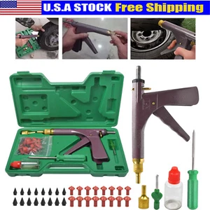 Tubeless Vacuum Tyre Repair Gun Tool Set Tire Repair Plugger Plug for Motorcycle - Foto 1 di 23