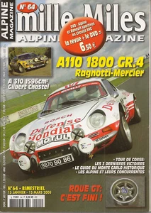 MILLE MILES 64 ALPINE A110 1800 Gr4 BOB WOLLECK TOUR DE CORSE 1982 1985 1996 - Imagen 1 de 2