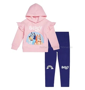 Disney Bluey Hoodie Shirt Outfit Pants Toddler Set Girls Size 2 3 4 5 dog Bingo - Picture 1 of 3