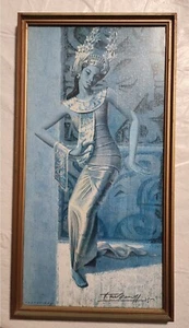 "BALINESISCHE TÄNZERIN" Druck von Vladimir Tretchikoff .. Persönliches Autogramm (#1680 - Bild 1 von 2