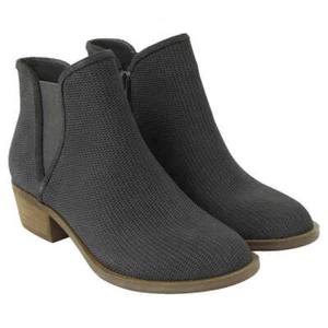 Nuevo Kensie Mujer Gris Oscuro Estampado Ante Gerona Corto Botines - Imagen 1 de 5