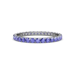 TriJewels Round Tanzanite U-Prong Women Eternity Band 3/4 ctw 14K Gold JP:12267 - Picture 1 of 19