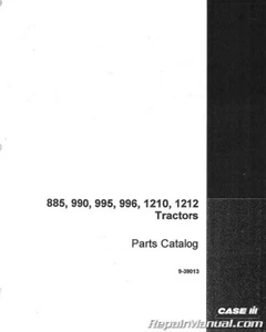 Case 885 990 996 1210 1212 Tractor Parts Manual - Picture 1 of 1