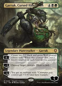 MTG - (Borderless Foil) GARRUK, CURSED HUNTSMAN - Bloomburrow Commander (M) - Picture 1 of 1
