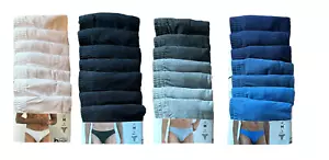 Herren Slip Unterhose 7er-Pack Weiß, Schwarz, Grau, Blau Gr. M, L, XL, 2XL - Picture 1 of 5