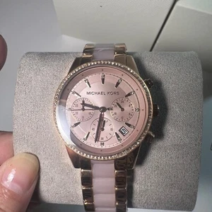 Michael Kors Ritz MK6307 37mm Stainless Steel Case with Rose Gold Plated... - Picture 1 of 7