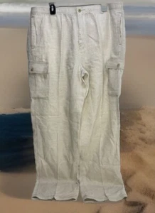 Tommy Bahama Relax 100 % Leinen Cargohose Herren XL beige bequem hellbraun Exc - Bild 1 von 5