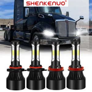 4Side For Kenworth T680 T880 2013-2019 4X LED Headlight Kit Bulb High / Low Beam - Picture 1 of 10