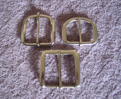 Lote de 3 hebillas de cinturón cromadas Foto 1 de 3