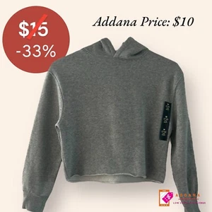 Girl's Fleece Cropped Hoodie. / Sudadera Corta Con Capucha. M (7/8) - Picture 1 of 3