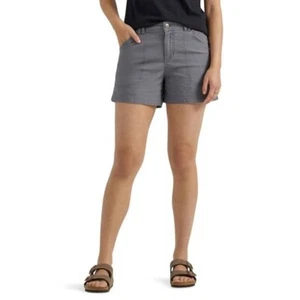 Lee Legendary Carpenter pantaloncino donna 6 grigio martello passante cotone elasticizzato NUOVO - Foto 1 di 9