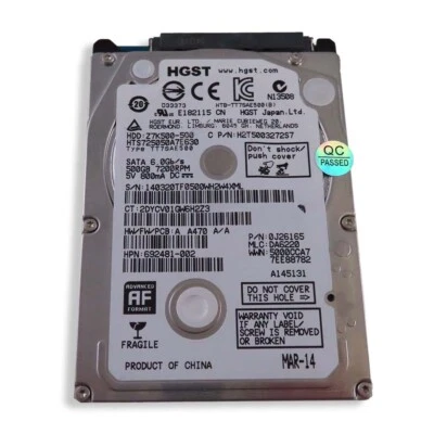 500GB SATA-3 2.5" 7mm 7200RPM 6Gb/s HDD - H2T5003272S7 - Image 1 of 2