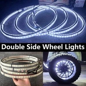 17.5'' Double Side Strobe White Double Row LED Wheel Ring Rim Lights For Truck - Foto 1 di 10