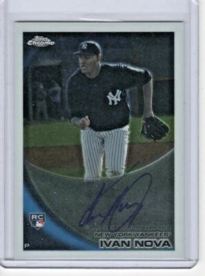 Ivan Nova 2010 Topps Chrome Rookie Autographs #214-Yankees - Image 1 of 2