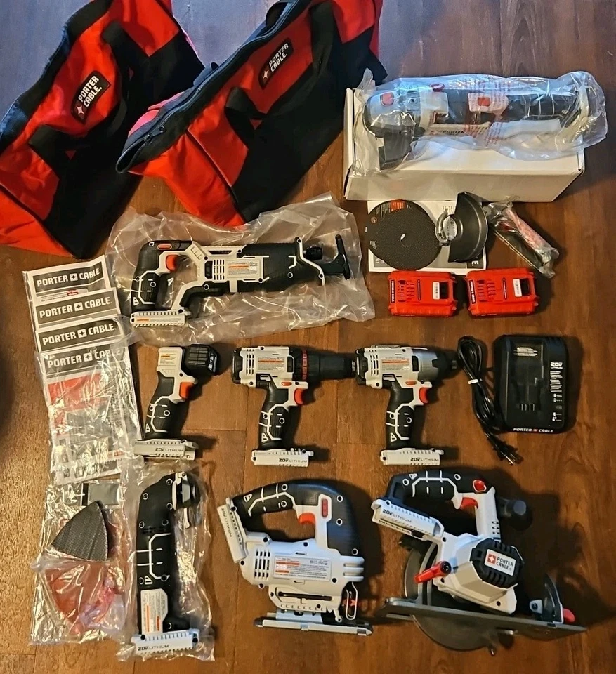 Porter-Cable PCCK6118 20V MAX Li-Ion Cordless 8-Tool Combo Kit New - Image 1 of 4
