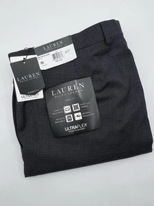 NEW Lauren Ralph Lauren Mens Pants 42x32 UltraFlex Norton Gray Classic Fit Plaid - Picture 1 of 15