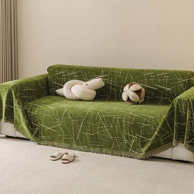 Line Pattern Sofa Cover Full Cover Non Slip Couch Throw - Image 1 of 4