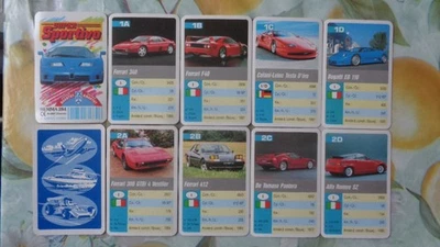 Quartett Auto Bugatti Ferrari Lamborghini Maserati Belgische Ausgabe - Bild 1 von 3