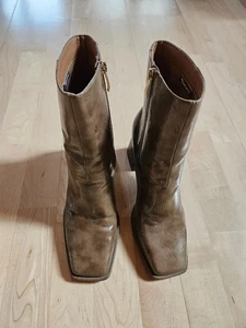 Tamaris Damen Schuhe Stiefeletten beige braun anti slide EUR 41 UK 7 glänzend - Bild 1 von 6