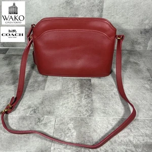 WAKO x COACH 80s Rare Red Leather Vintage Old Coach Shoulder Bag Limited Edition - Bild 1 von 13