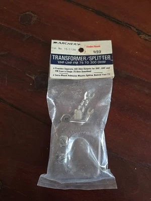 Radio Shack Vintage Archer UHF/VHF/FM Transformer Splitter 15-1139 - Image 1 of 2