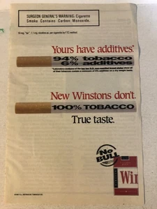 Anuncio impreso vintage Winston Cigarettes 1997 pa51 - Imagen 1 de 3