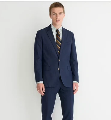 J. Crew Mens Ludlow Slim-fit Linen Suit - Ink - 44R - 36x32 - NEW w/Tags - Image 1 of 4