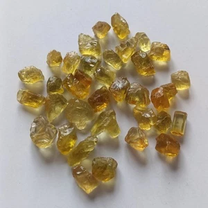 10 Stck. Erstaunliche gelbe Farbe Aquamarin Mosambik rohe grobe Kristalle 7-14 mm Größe - Bild 1 von 6