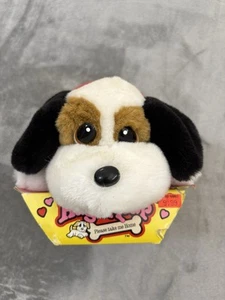 Vintage Marchon Hug-a-Pup Plush Dog Puppy Brown/ White Stuffed Animal 1985 - Picture 1 of 7