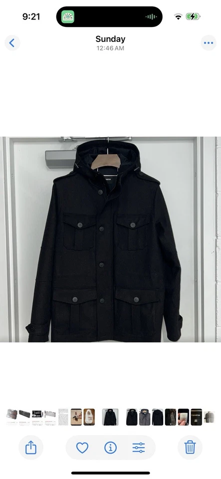 Chaquetón de invierno pesado Express mediano de inspiración militar para hombre Foto 1 de 4