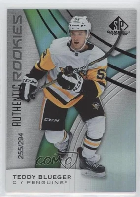 2019-20 SP Game Used Authentic Rookies Rainbow /294 Teddy Blueger #109 Rookie RC - Image 1 of 2