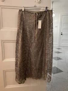 Poleci Long Gray Lace Skirt - Picture 1 of 1