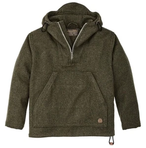 NEW Filson Mackinaw Wool Anorak Forest Green Pullover Mens XL 20263386 USA Made - Picture 1 of 9