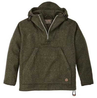 NEW Filson Mackinaw Wool Anorak Forest Green Pullover Mens XL 20263386 USA Made - Image 1 of 4