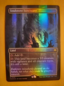 MT Authentic Soulstone Sanctuary Borderless Foil Foundations #0356 Rare MTG Card - Picture 1 of 3