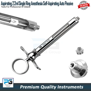 Jeringas aspirantes dentales 2,2 ml jeringa anestésica jeringa de anillo único quirúrgica - Imagen 1 de 8