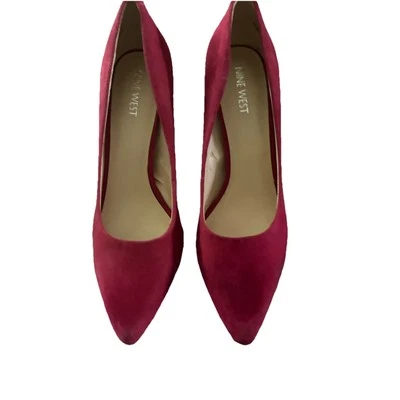 NUEVO Zapatos de salón Nine West para mujer punta puntiaguda rosa gamuza talla 8 Foto 1 de 4
