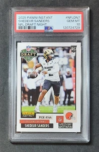 Shedeur Sanders 2025 Draft Night Rookie Card #'d/6285 PSA 10 Cleveland Browns - Picture 1 of 3