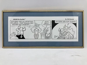Hagar The Horrible By Dik Browne Print #472 Embossed Stamp “Mothers & Fathers” - Picture 1 of 9