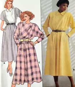 Vtg Uncut Butterick 3336 Sew Pattern Pullover Dress Dolman Sleeve Pockets 6-10 - Picture 1 of 5